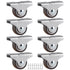 Skelang 8-Pack Rigid Caster 1" Wheels - Low Profile Fixed Caster for Trundle Bed, Cabinet, Drawer