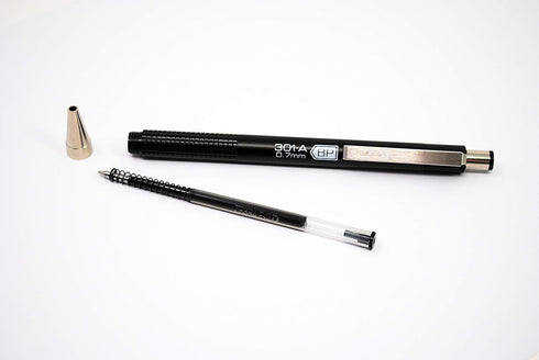 Zebra Pen F-301A Retractable Ballpoint Pen, Premium Metal Barrel in Assorted Colors, Fine Point, 0.7mm, Black Ink,