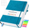 Graph Paper Notebook, 312 Numbered Pages, B5 Hardcover Leather Journal, 100gsm No Bleed Grid Paper with Index Pages,