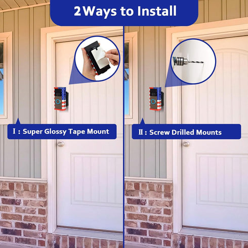 Anti-Theft Doorbell Mount - No-Drill Adjustable Angle Bracket for Video Doorbell Cover Holder
