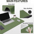 Britimes Set 4in1 35.4x15.7Inches Olive Green Keyboard Mouse Pad Large Mousepad+Keyboard Wrist Rest+Mouse Wrist