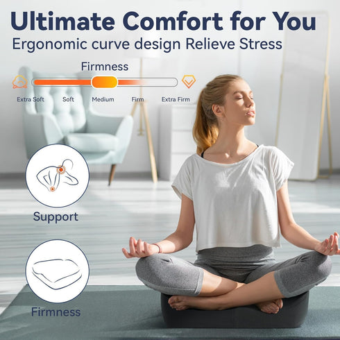 Tailbone Ergonomic Memory Foam Seat Cushions for Office Chairs Office Chair Cushion for Coccyx, & Pressure Relief Large
