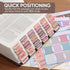 WSSROGY 180 (Set 2) Pcs Bible Tabs, Laminated Large Print Bible Index Tabs Labels for Women Men Easy Navigation