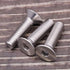 25 PCS 1/4-20 x 1/2" Flat Countersunk Head Socket Cap Screws - 304 Stainless Steel, Full Machine Thread Coverage
