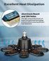 14000Lm 8 Bulb E26 Bulbs Adiding LED Garage Ceiling Lights w/ Adjustable Panels, Super Bright Deformable Basement Light