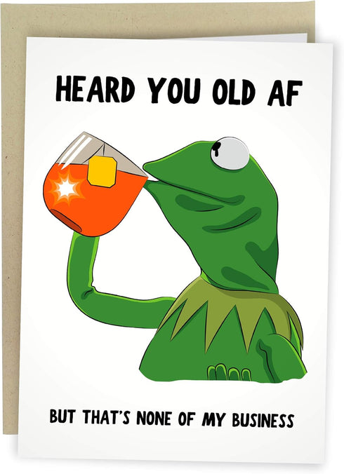 Sleazy Greetings Funny Meme Birthday Card for Him or Her | 30th, 40th, 50th Birthday Card | Old AF Card