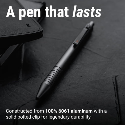 Everyman Military Grafton Pen - Premium Gel Ink EDC Metal Pen, Luxury Writing Instrument with Refills, Perfect Gift for