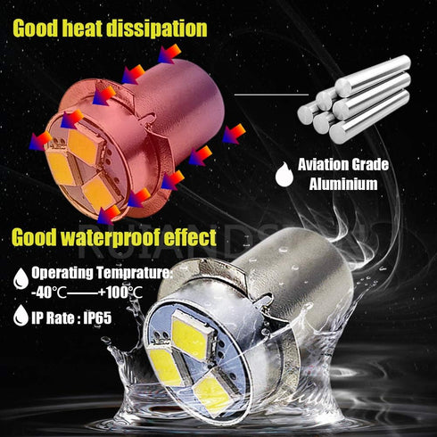 Ruiandsion 2pcs P13.5S LED Bulb 3V White 2835 3SMD Chips Upgrade for Flashlights Torch Light, Non-Polarity