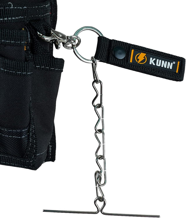 KUNN Electrical Tape Holder, Dual-Use Tape Thong, Enhanced Fast Tape Holder Chain for Tool Belt with Keyring, Snap Loop