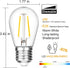 Shatterproof S14 Replacement LED Light Bulbs, 2W, Equivalent to 11-25 Watt, Warm White 2200K, Outdoor String Lights Vintage Edison Bulb, E26 Medium Base, 15-Pack by VISTERLITE