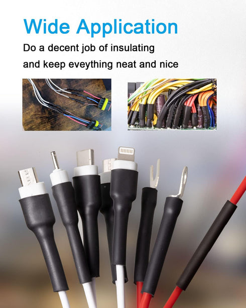 MILAPEAK 650 PCS Heat Shrink Tubing Kit, UL Approved Heat Shrink Tube Wire Wrap, 2:1 Ratio Electrical Cable Sleeve