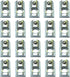 20 Packs 1/4-20 Threaded Steel Roll in T-Nut - T Slot Accessories for Aluminum Extrusion Profile Rail