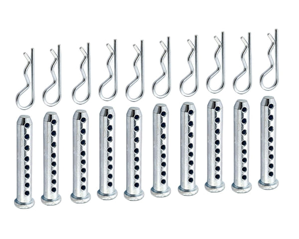 4-20Pack Multi-Hole Eye Pins Clevis Pins Kit, Adjustable Fastener for Farming Machine Diesel Engine Accessories (M8, 10)