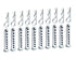4-20Pack Multi-Hole Porous Eye Pins, Clevis Pins Adjustable Clevis Pins Kit, Fastener for Farming Machine Air Cool