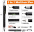Magnetic Pickup Tool and 6 in 1 Multitool Pen with Touch Screen Stylus, Screwdrivers, Ballpoint Pen, 2 Pack