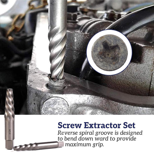 36Pcs Set, 2-in-1 Frozen, Screw & Bolt Extractor Multi-Spline Lug nut Remover, Easy out Stripped Screw Removal Tool Kit