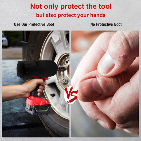 M18 High Torque Impact Wrench Boot 49-16-2767, Compatible with Milwaukee M18 FUEL 1/2" Impact (2767-20) & ONEKEY
