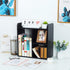 PAG Desktop Shelf Freestanding Wood Small Bookshelf Desk Supplies Organizers and Accessories Storage Display Rack