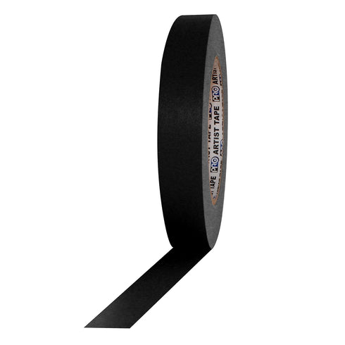 ProTapes Artist Tape Flatback Printable Paper Board Tape, 60 yds x 3/4" Width, Black (Pack of 1)