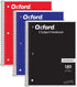 Oxford Spiral Notebook 3 Pack, 5 Subject, College Ruled, 4 Dividers, 180 Sheets, 8 x 10-1/2 Inches