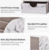 KINGFOM Pu Leather Desk Organizer - Pen Pencil Holder with 6 Compartments and Drawer, Gray Marble