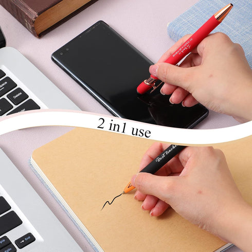 Kosiz 50 Pcs Teacher Appreciation Gifts, Metal Screen Touch Stylus Pens for Teachers