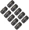 LONG TAO 10PCS 1/2" x 1.5" Black Malleable Steel Nipples for Industrial Piping Plumbing Supplies