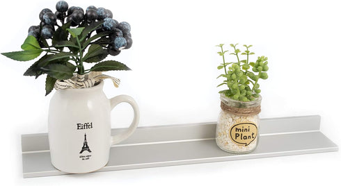 Sleek Silver Magnetic Marker Tray for Dry Erase Boards