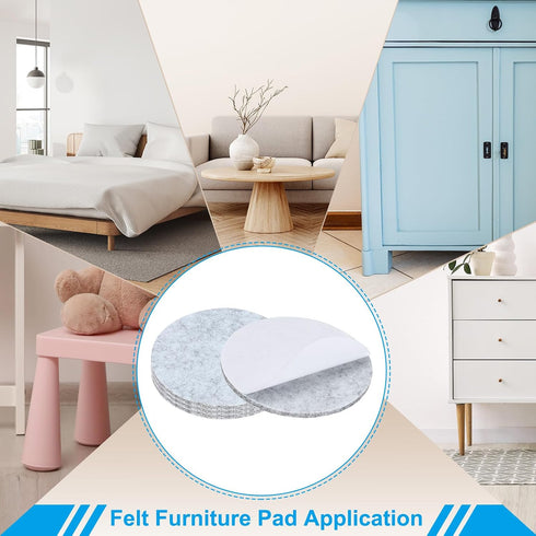 10" 4 Pack 1/5" PATIKIL Diameter Felt Furniture Pads, Thick Lamp Base Felt Round Soft Adhesive Non-Slip Anti-Scratch