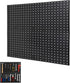 GarveeHome Heavy Duty Wall Mounted Metal Pegboard Panels 2 PCS 24"x12" Black