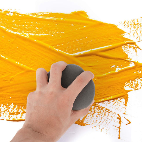 POOVI Tool Trio, Paint Brush, Roller, Sponge, All The Tools You Need to Apply Finish All in One Paint Yellow