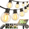 addlon 56FT(50+6) Solar String Lights Outdoor with Remote, 27 Shatterproof G40 Bulbs,
