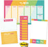 Bright Motivational Sticky Note Ensemble Set, 5 Notepad Set, 50 Sheets Per Pad, Modern Repositionable Notepad