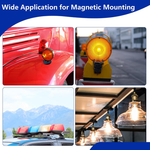 4Pack 30LBS M4 Rubber Coated Neodymium Magnets, Mounting Magnets, Heavy Duty, Anti-Scratch, Threaded Studs for Signal