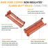 SVAAR 4 Gauge Butt Splice Connectors, 20 PCS 4 AWG Non-Insulated Butt Connectors with 20 PCS 3:1 Heat Shrink Tube