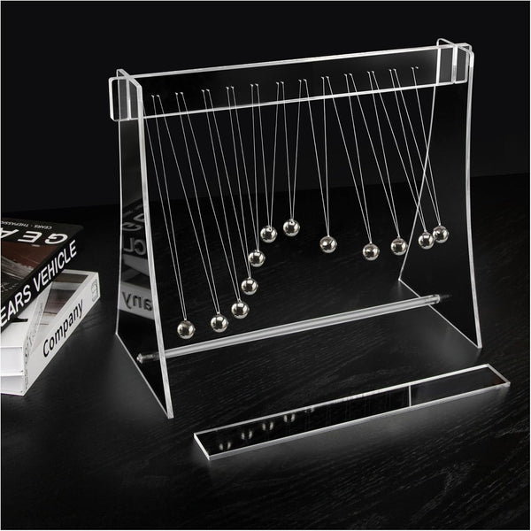 mwater Pendulum Wave,Mach Wave:Desktop Decoration for Home, Office, Etc (White)