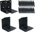 Marvexi 4Pcs 2.5" 65*65mm 90 Black L Shaped Corner Bracket Stainless Steel Degree Right Bracket, Heavy Duty Joint Right