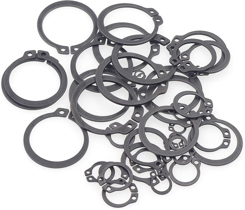 290PCS External Retaining Ring C-Clips Assortment Kit in Black Alloy Steel