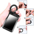 Wrist Coil ID Badge Holder with Card Strap & Key Ring, Plastic Stretchable Spring Wristband Keychain
