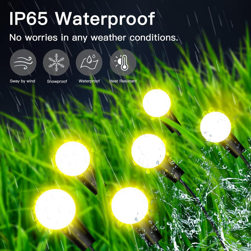 SUNYAO 2 Pack Solar Garden Lights, Upgraded Firefly Lights for Yard Lawn Pathway Decoration, 16 LED Warm White