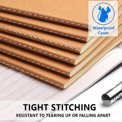 feela 30 Pack Kraft Notebooks, A5 Journals with 60 Lined Pages for Women Girls Students, 8.3 x 5.5 in