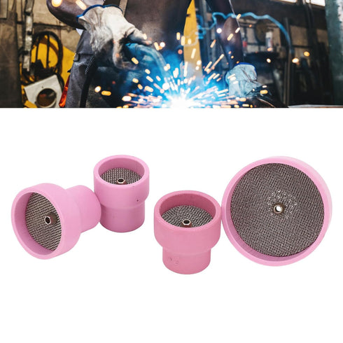 TIG Welding Cup Kit Set, Ceramic Cups 12# 14# 16# 24#, 2.4mm Center Hole Inner Dia for Equipment