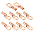 Ampper Heavy Duty Copper Wire Lugs, 10 Pcs UL Eyelets Ring Crimp Copper Terminal Connectors (8 Awg, 3/8" Ring)