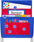 Godery Chairback Buddy Pocket Chart, Storage Canvas Seatback Organizer for Home, Classroom, Red