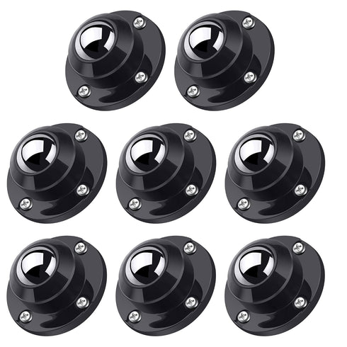 PlusRoc 8 Pack Self Adhesive Caster Wheels 1 Inch for Furniture Bucket, Load Capacity 28LBS Per Wheel