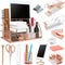 Office Desk Organizers, Rose Gold 13PCS Supplies and Accessories, Acrylic Stapler, Clips, Scissor, Tape Dispenser