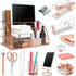 Office Desk Organizers, Rose Gold 13PCS Supplies and Accessories, Acrylic Stapler, Clips, Scissor, Tape Dispenser