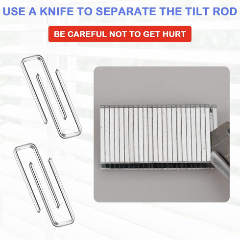 80 Pieces Shutter Repair Kit, Window Blind Tilt Rod Staples, Louver Hardware for Blind Repairing (1.6 x 0.5 cm)