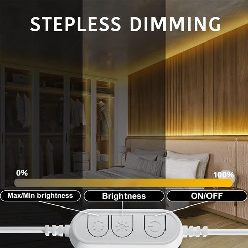 50ft, Dimmable 24V 3000K, 900 Adhesive2 25ft dalattin Warm White LED Strip Lights Led Lights Strip Bright LEDs Lights