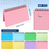 Tecmisse 400PCS 4x6, 8 Index Cards Spiral Ruled Colorful Flash Cards with Waterproof Covers Note Cards Colors